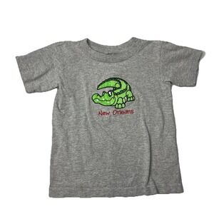 Vtg‎ New Orleans Kids Tshirt Crocodile Alligator Soft Size Small